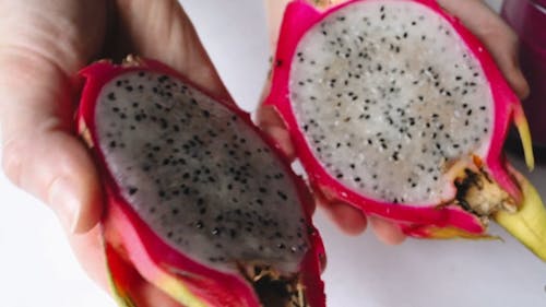 Freshly Cut Dragon Fruit