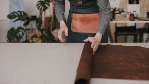 Brown Leather on The Table