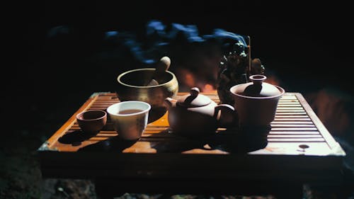 Lighted Incense on the Table