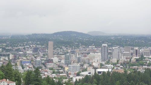 Aerial View Of The City Of Portland