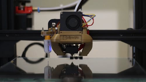 Close Up Shot of 3D Printer