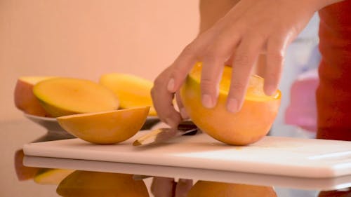 Slicing Fresh Mango