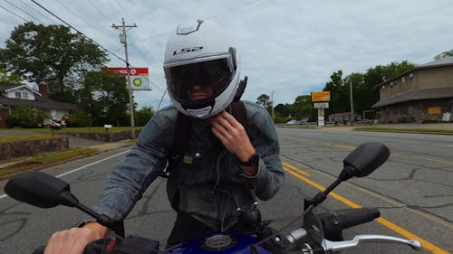 A Man Driving a Motorcycle