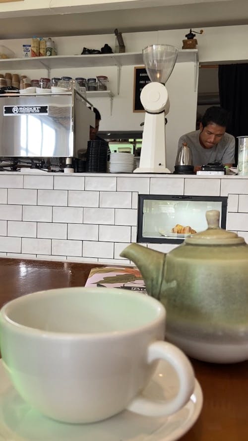 Pouring a Tea on a Teacup