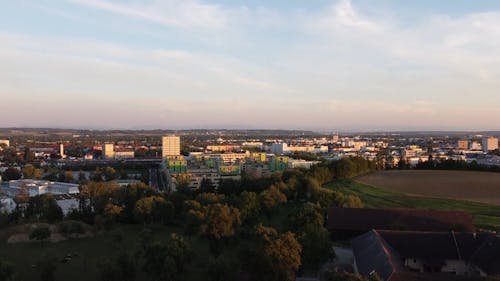 Aerial Shot Of Buildings In A City District