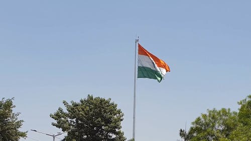 Flag Waving on the Flag Pole