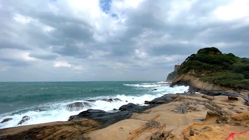 Waves Hitting Shore