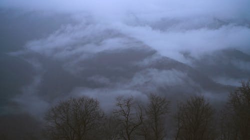 Mountain Covered with Clouds