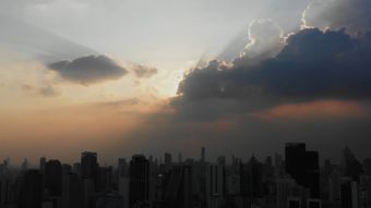 城市风景早上天空高清视频高清视频视频素材