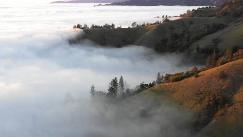 Mountain Covered with Clouds