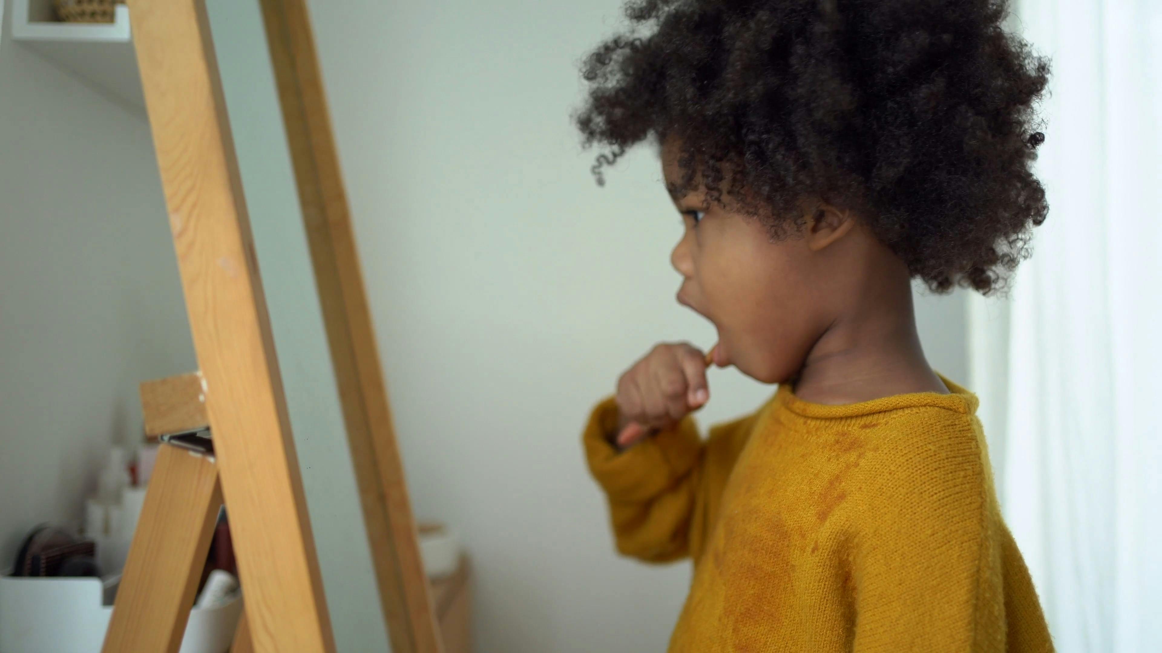 A Boy Brushing His Teeth · Free Stock Video