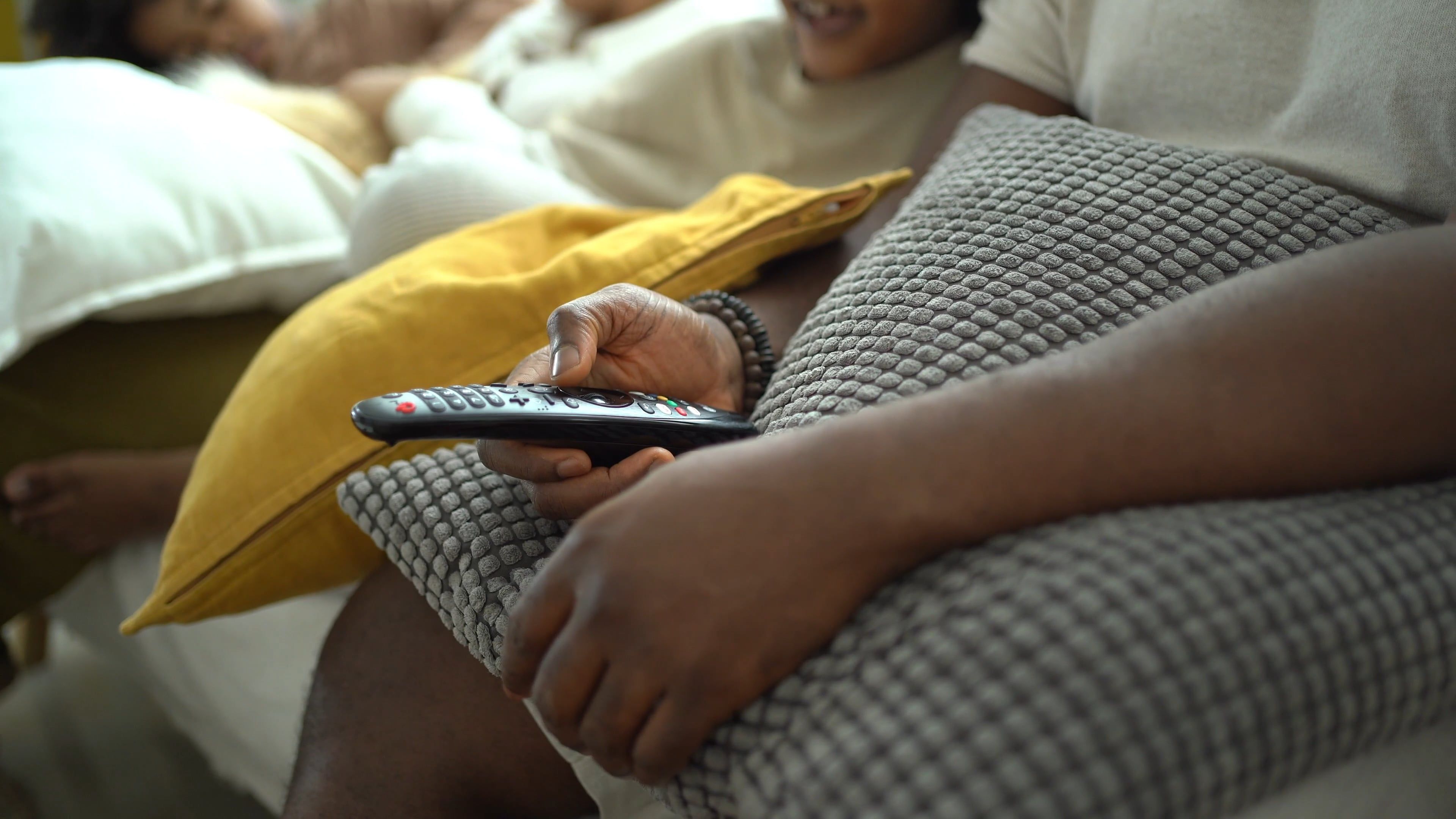 Close up Shot of a Person Using a Remote Control Free Stock Video ...