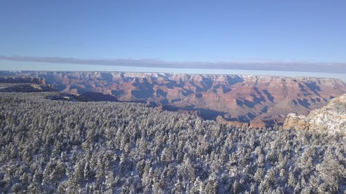 An Aerial Footage of a Canyon