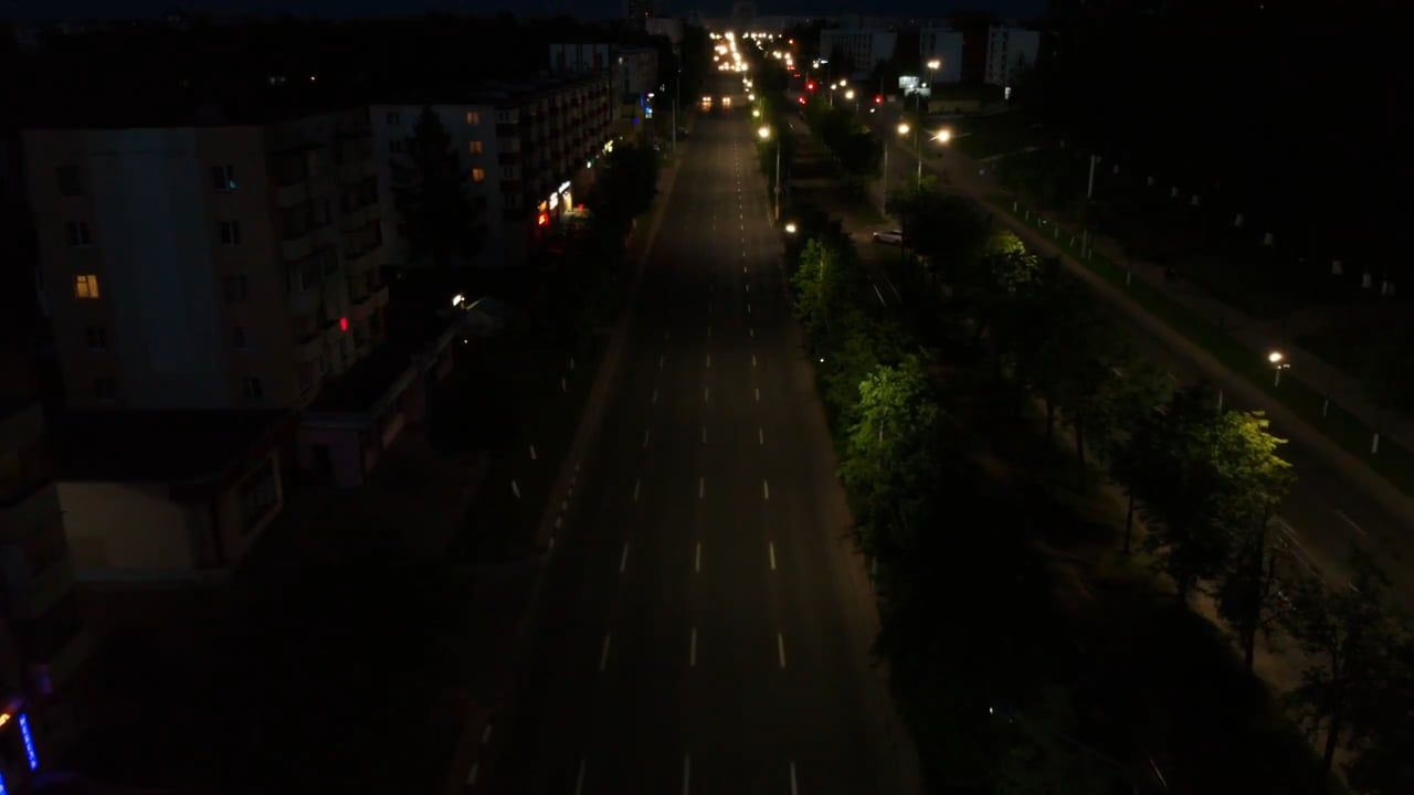 Aerial Footage of a Road at Night Free Stock Video Footage, Royalty ...
