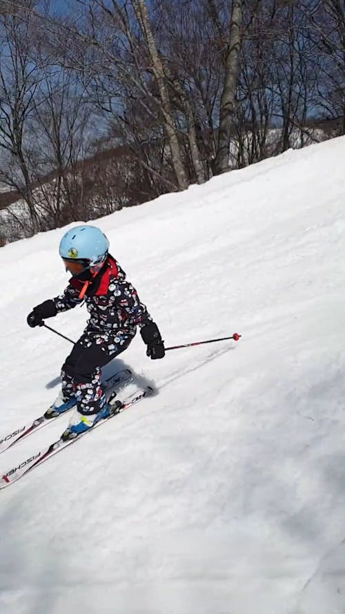 A Person Skiing on a Mountain 