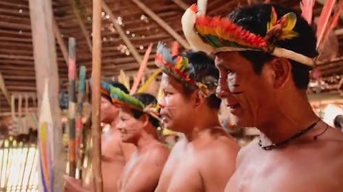 Jungle Tribe Men Chanting