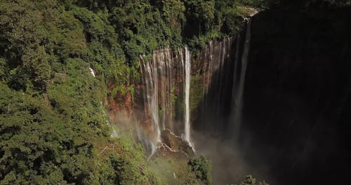 An Aerial Footage of Waterfalls