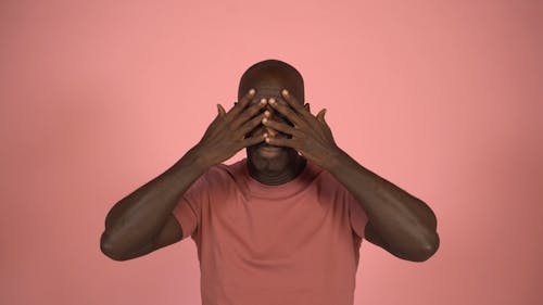 A Man Making Different Facial Expressions