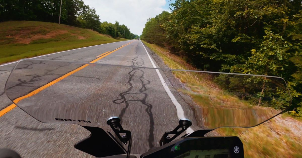 Motorcycle Rider Eye View A Point of View of a Motorcyclist on the Road Free Stock Video Footage ...
