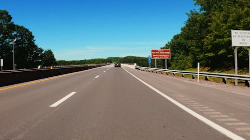 Vehicle On Highway At High Speed