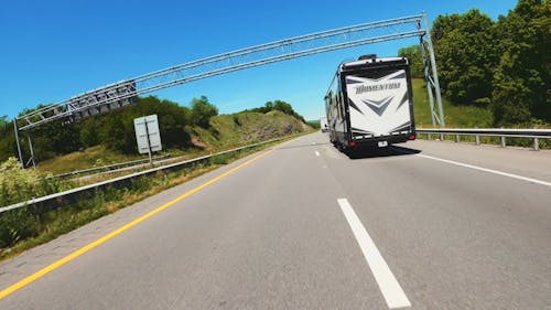 Timelapse Mode Of Vehicle On Highway