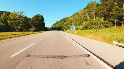 A Motorbike On Highway At Timelapse Mode