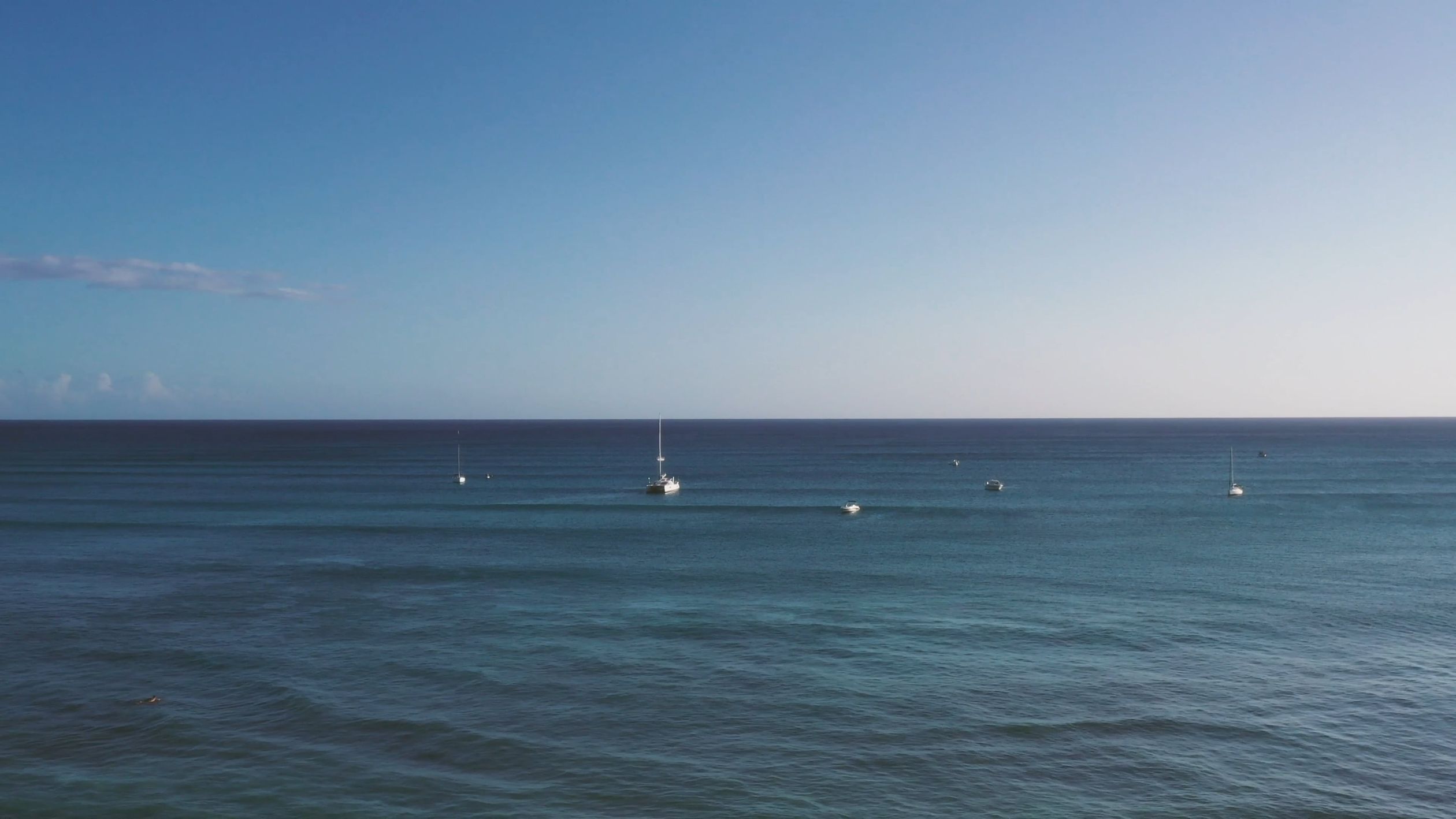 A view of the ocean with sailboats in the distance Free Stock Video ...