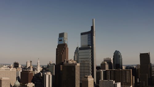 An Aerial Footage of Skyscrapers