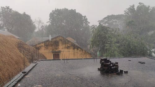 Rain Falling on the Rooftop