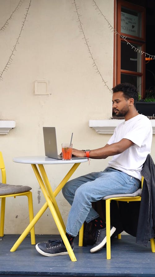 Video Of Man Using Laptop