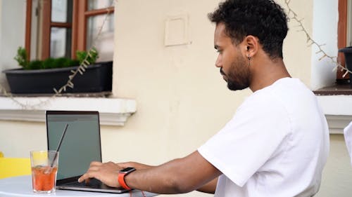 Man Using Computer Laptop