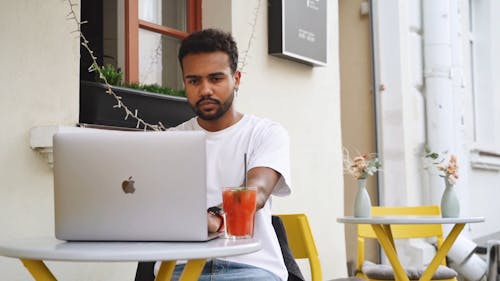 Video Of Man Using Laptop