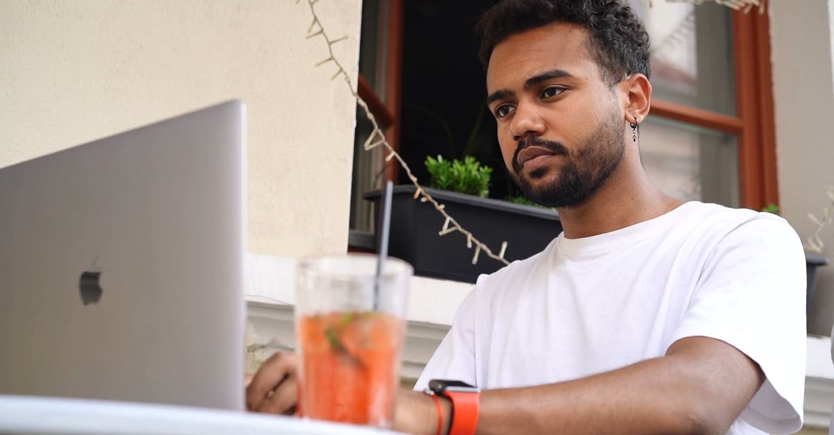 Man Using Computer To Watch Youtube Close-Up Video Of Man Using Laptop Free Stock Video Footage, Royalty ...