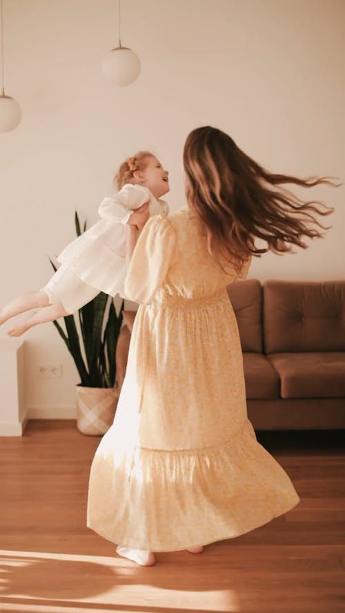 A Mother Having Fun with Her Daughter