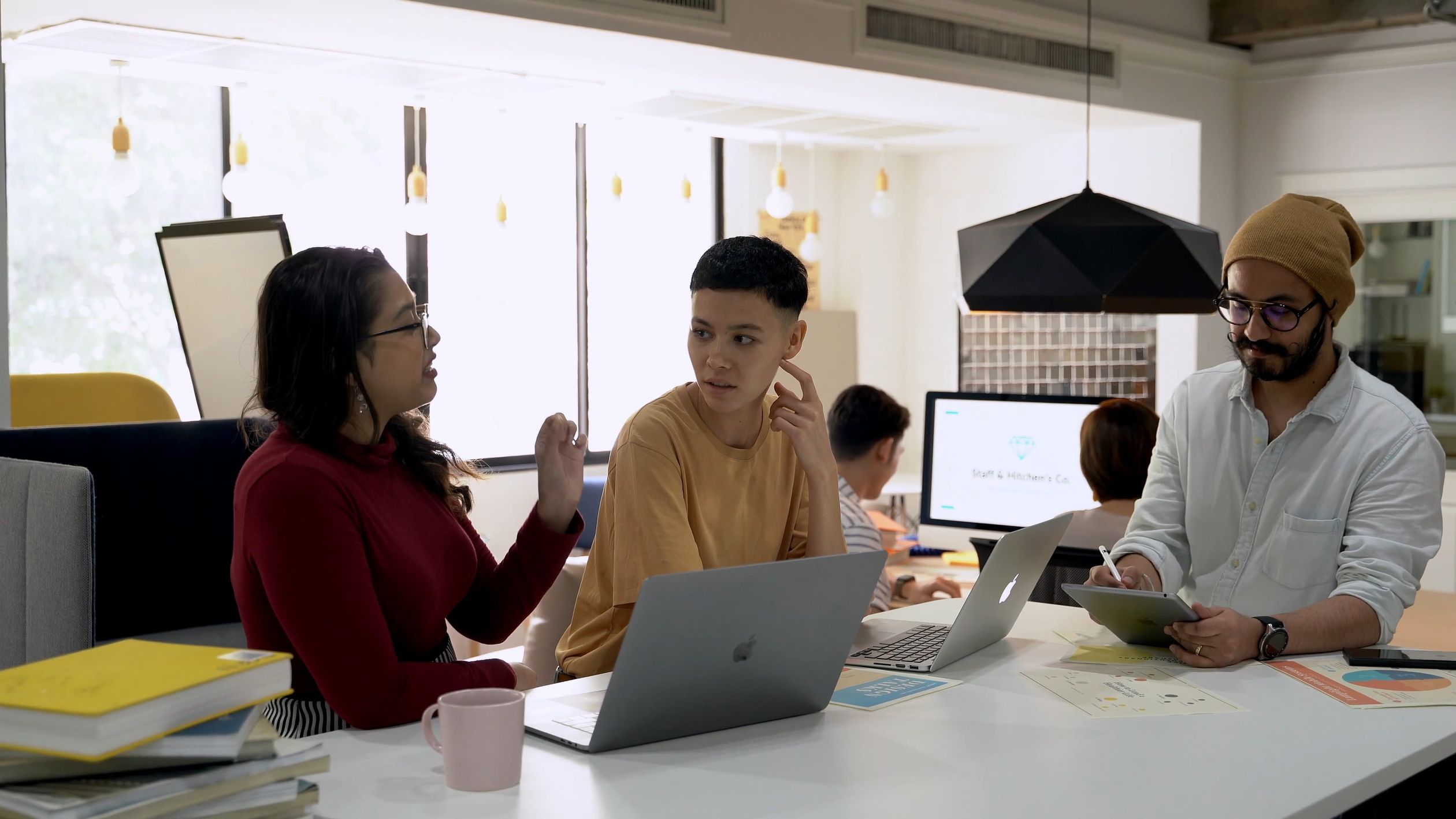 Discussion In Hd A Team Having a Discussion Free Stock Video Footage, Royalty-Free 4K ...