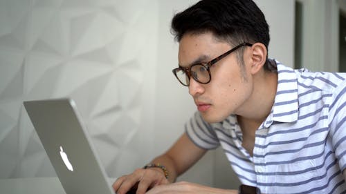 Man Using Laptop 