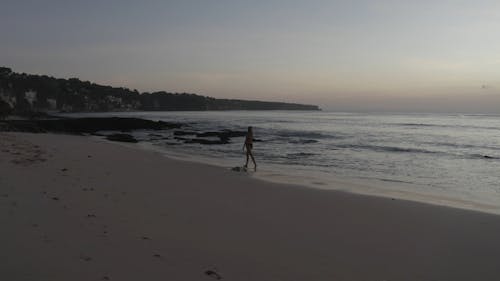 Video Of Woman Walking On Shore