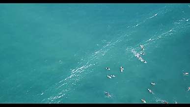 drone footage of people surfing on the sea
