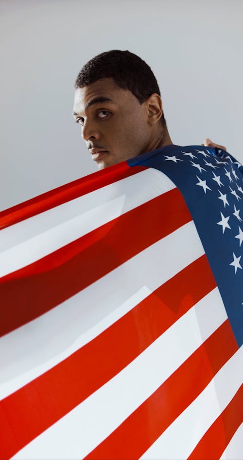 Man With an American Flag