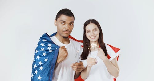 Couple Celebrating the 4th of July