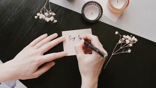 Person Doing Calligraphy