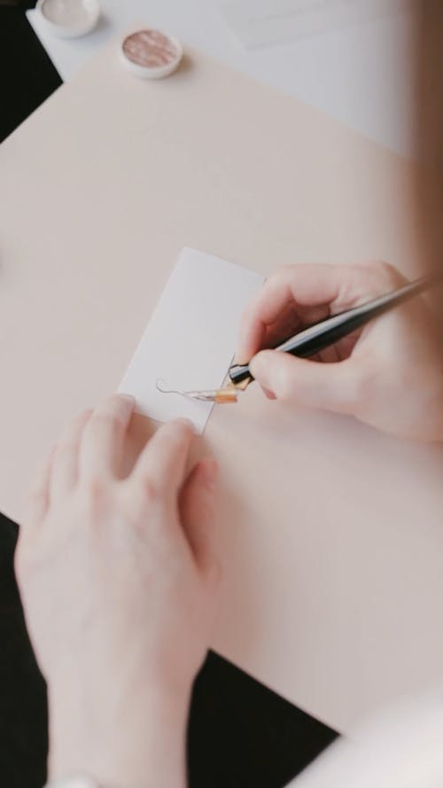 Person Doing Calligraphy