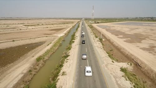 Drone Footage of a Desert Road