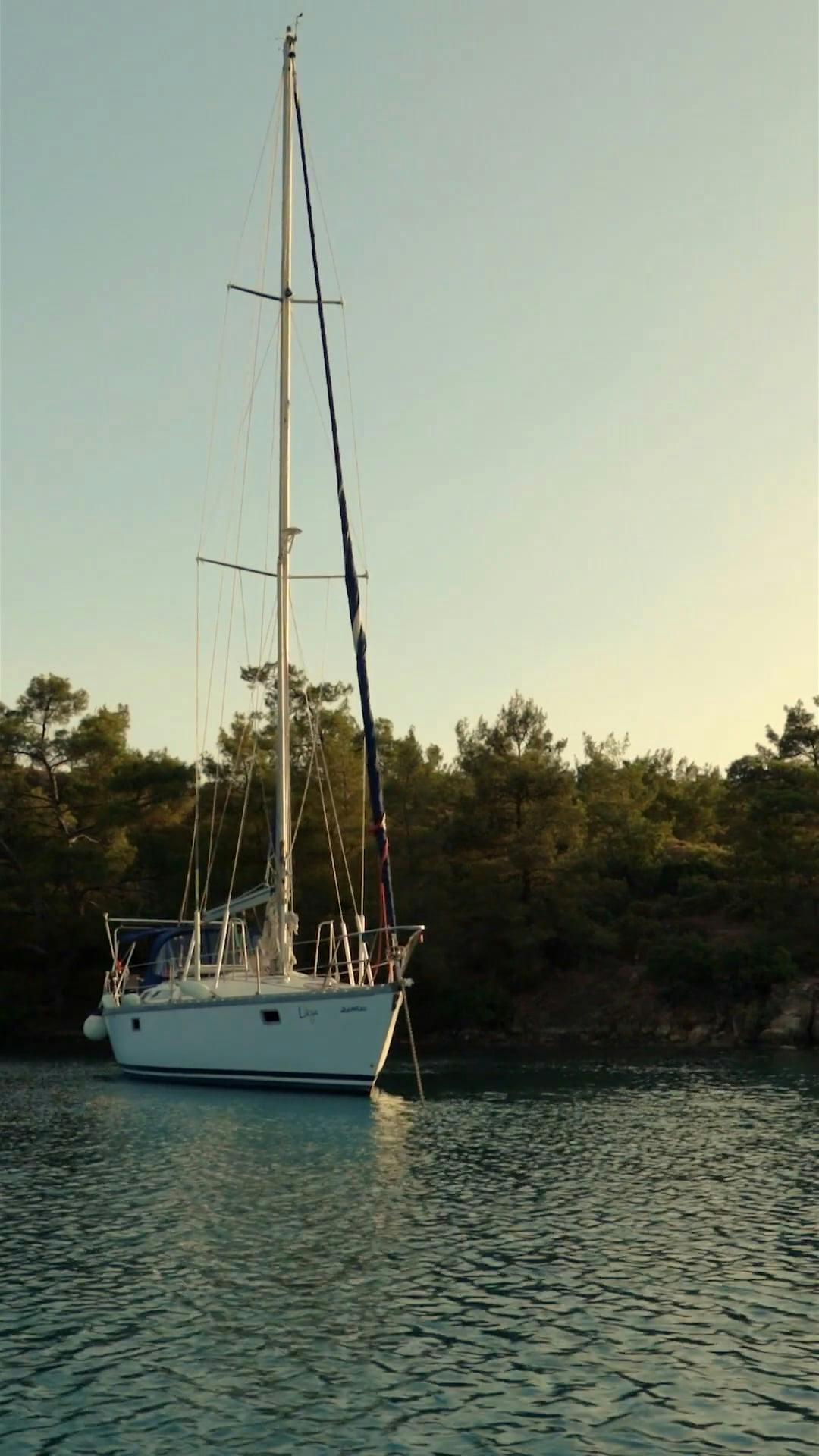 Video Of Sailboat On A Lake During Sunset u00b7 Free Stock Video
