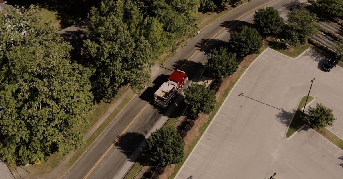 Drone Footage of a Moving Fire Truck Free Stock Video Footage, Royalty ...