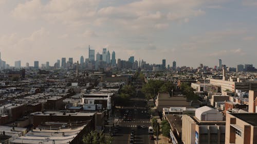 Drone Footage of a Cityscape