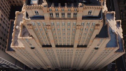 Top View of a High-Rise Building