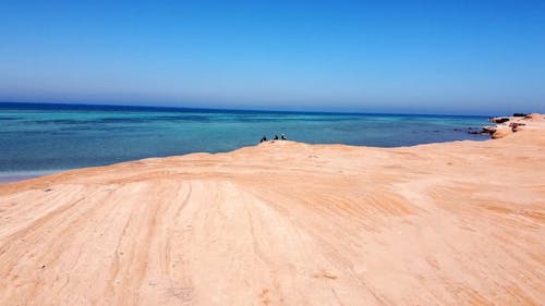 Drone View Of An Ocean With Blue Waters