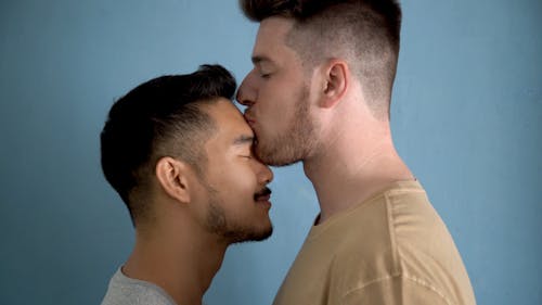 Men Couple Kissing Each Other