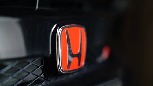 Close-Up Video Of Honda Emblem